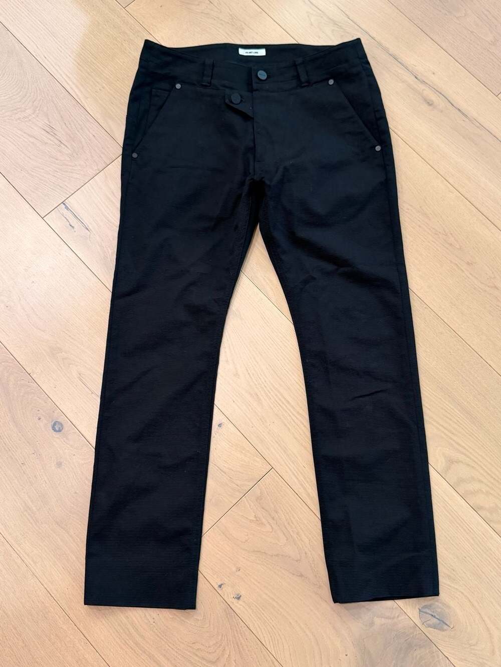 Helmut Lang Men's Ribbed Texture Slim Fit Trousers Model F02HM201